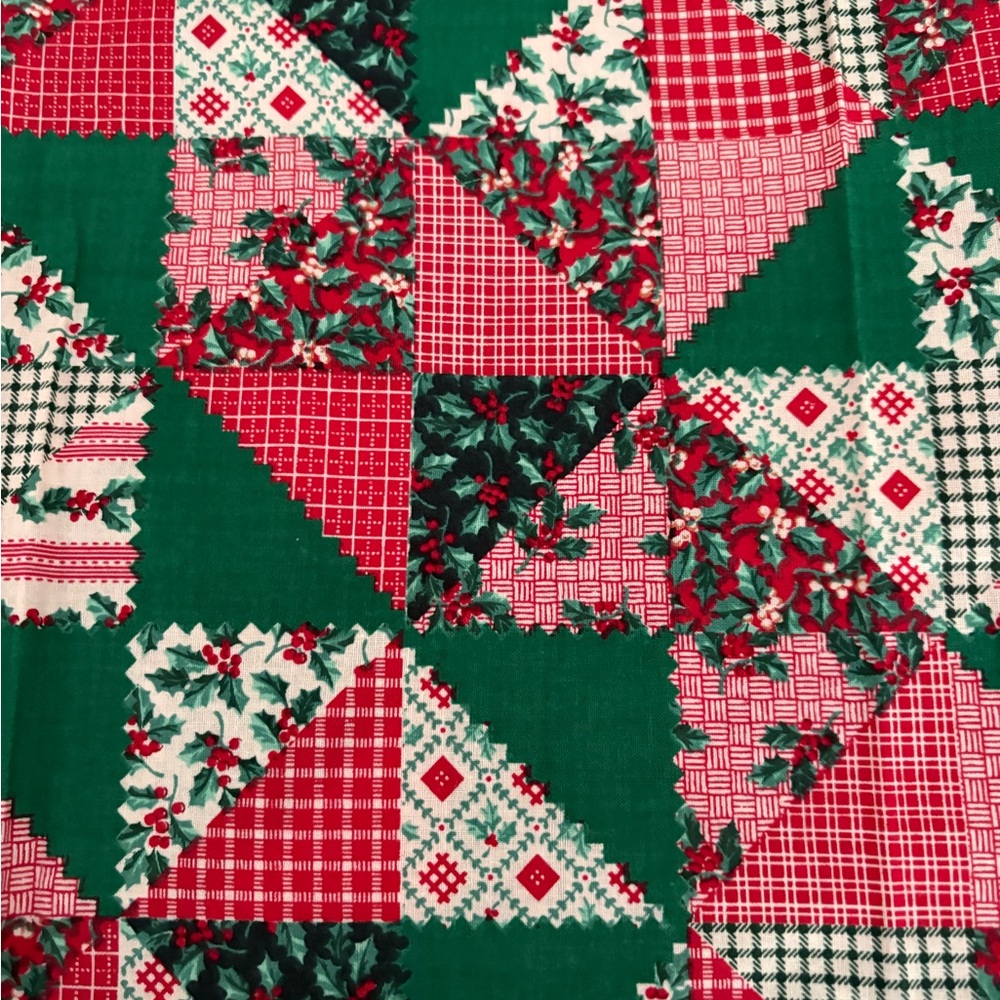 Vintage Festive Holiday Quilt fabric 1 yard